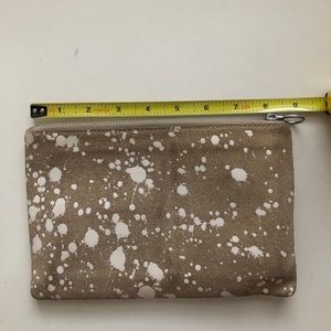 Madewell wallet clutch with splattered paint